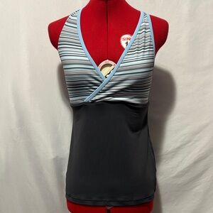 Champion Blue and Black Striped Tank Top MM241